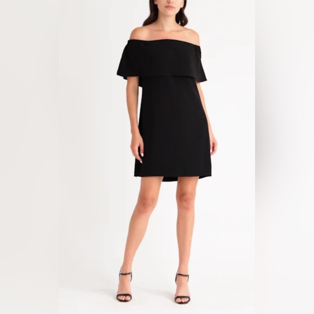 🐠 Charles Henry Black Tiered Ruffled Mini Dress